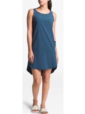 The North Face Dawn Break Marine Blue Sleeveless High-Low Shift Dress